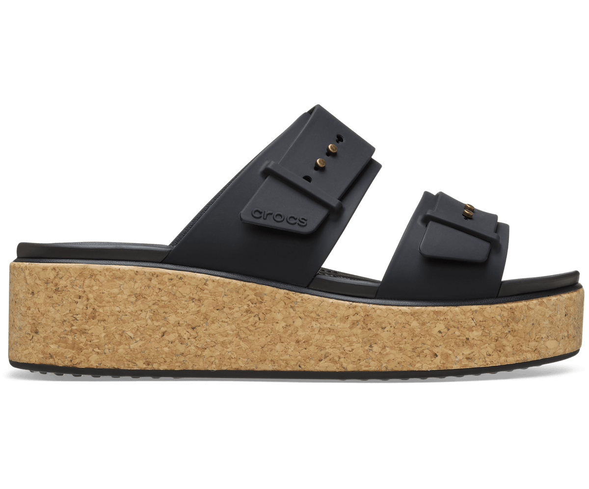Crocs Brooklyn Buckle Low Wedge Cork Sandal – Women's