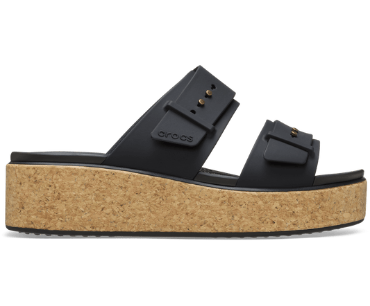Crocs Brooklyn Buckle Low Wedge Cork Sandal – Women's