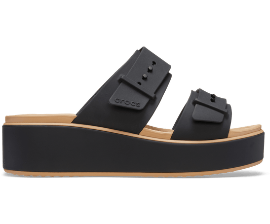 Crocs Brooklyn Buckle Low Wedge Matte Wrap Sandal – Women's